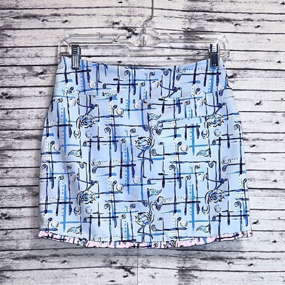 Lilly Pulitzer UPF 50+ Fairway Performance Skort Talk Birdie To Me - Picture 3 of 11